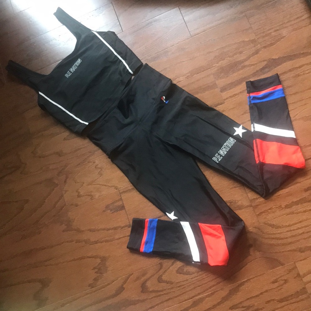 P.E Nation black workout set small